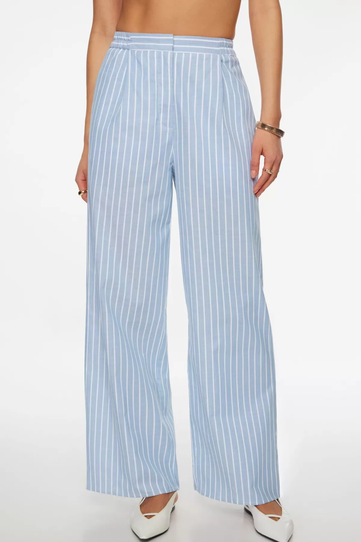 Dynamite Pull-On Wide Leg Pants Blue Best