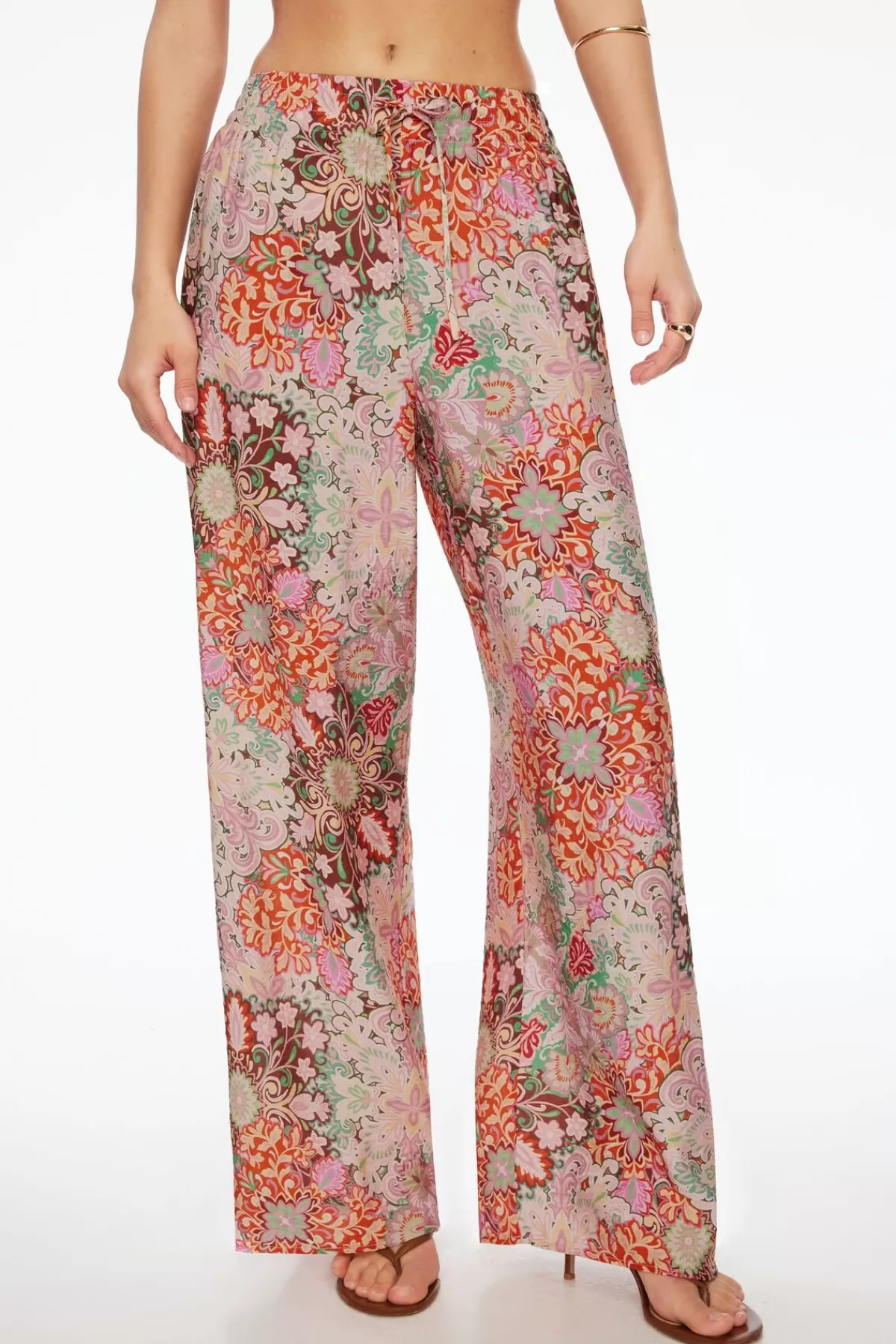 Dynamite Rafaelle Wide Leg Pants Brown Cheap