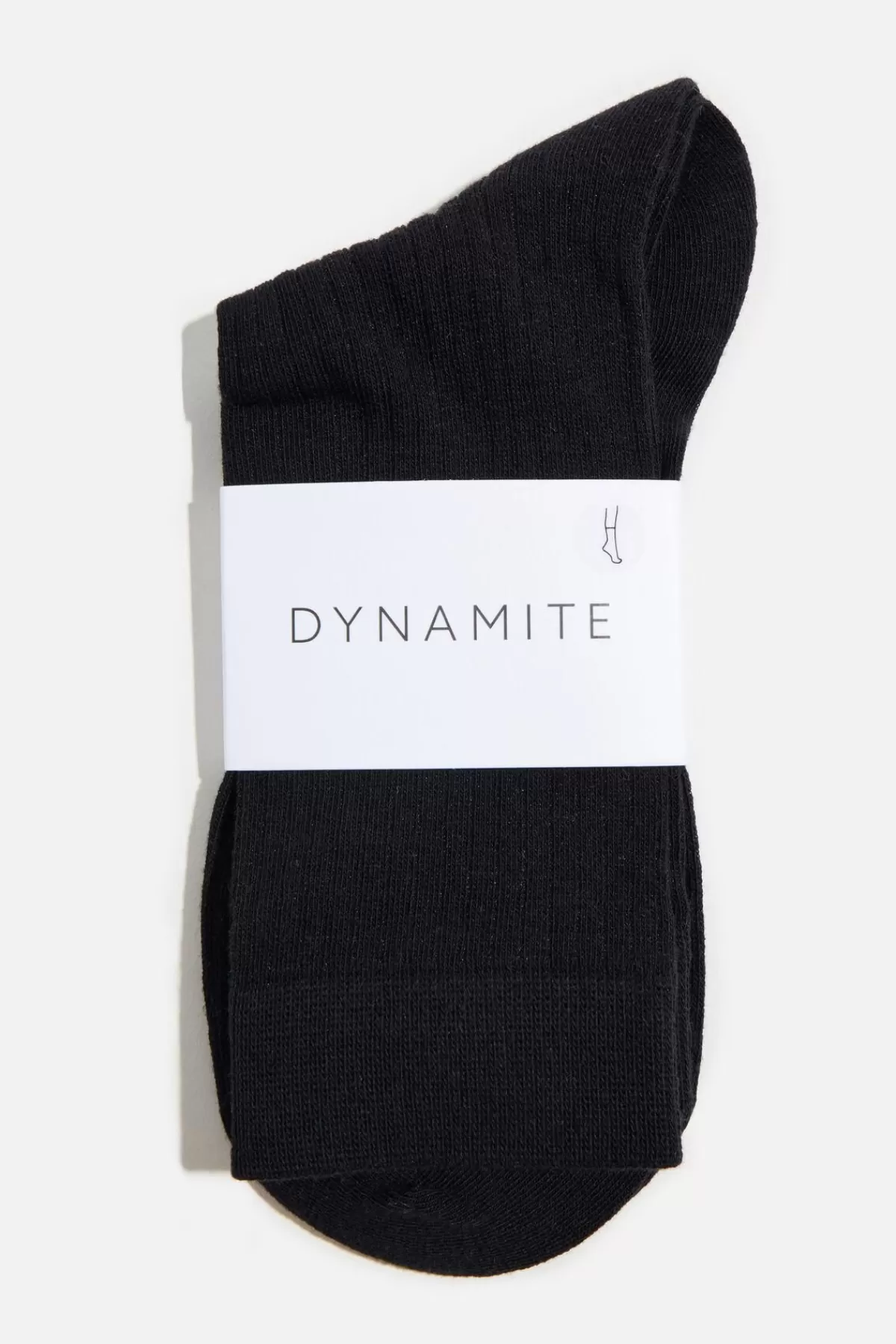 Dynamite Semi Sheer Crew Socks Black Online